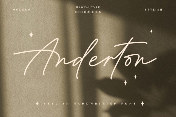 Anderton: A Script Font for Campaign Creativity