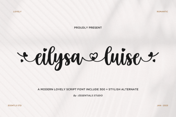 Eilysa Luise: A Thoughtful Script Font for Gentle Editorial Moments