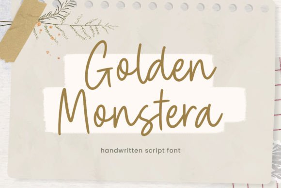 Golden Monstera: A Timeless Script Font for Digital Design