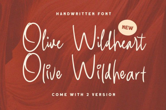 Olive Wildheart: A Script Font for Warm, Handcrafted Branding