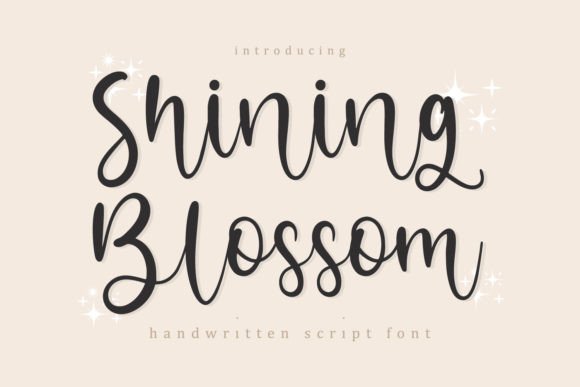 Shining Blossom: A Handwritten Script Font That Elevates Your Brand